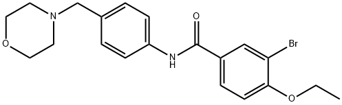 3-bromo-4-ethoxy-N-[4-(4-morpholinylmethyl)phenyl]benzamide Struktur