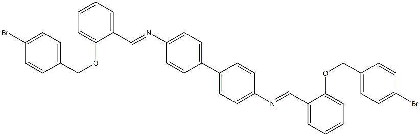 N-{2-[(4-bromobenzyl)oxy]benzylidene}-N-[4'-({2-[(4-bromobenzyl)oxy]benzylidene}amino)[1,1'-biphenyl]-4-yl]amine Struktur