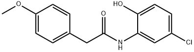 N-(5-chloro-2-hydroxyphenyl)-2-(4-methoxyphenyl)acetamide Struktur