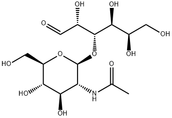 3-O-(2-Acetamido-2-deoxy-b-D-glucopyranosyl)-D-galactose Struktur