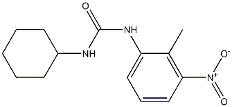 N-cyclohexyl-N'-(2-methyl-3-nitrophenyl)urea Struktur