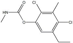 methylcarbamic acid 2,4-dichloro-5-ethyl-m-tolyl ester Struktur