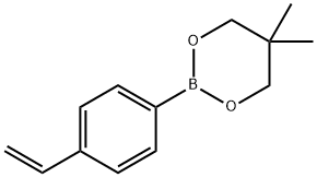 5,5-dimethyl-2-(4-ethenylphenyl)-1,3,2-dioxaborinane Struktur