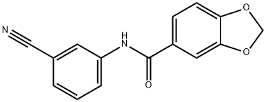 N-(3-cyanophenyl)-1,3-benzodioxole-5-carboxamide Struktur