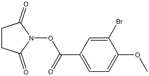 1-[(3-bromo-4-methoxybenzoyl)oxy]-2,5-pyrrolidinedione Struktur