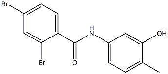 2,4-dibromo-N-(3-hydroxy-4-methylphenyl)benzamide Struktur