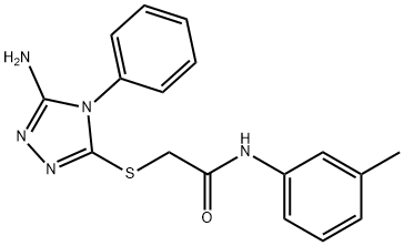 2-[(5-amino-4-phenyl-4H-1,2,4-triazol-3-yl)sulfanyl]-N-(3-methylphenyl)acetamide Struktur