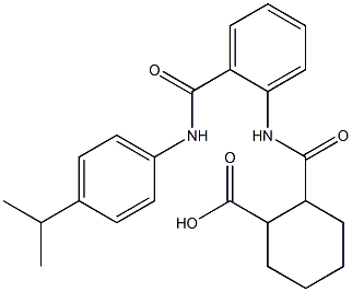 2-({2-[(4-isopropylanilino)carbonyl]anilino}carbonyl)cyclohexanecarboxylic acid Struktur