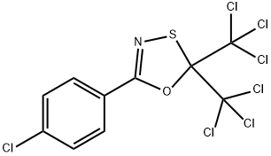 2,2-bis(trichloromethyl)-5-(p-chlorophenyl)-1,3,4-oxathiazole Struktur