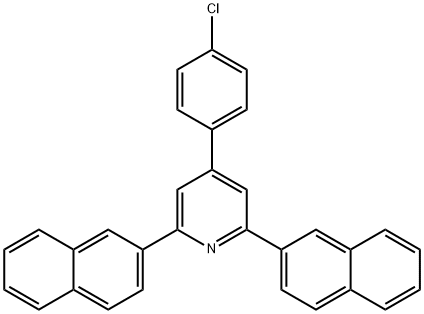 4-(4-chlorophenyl)-2,6-di(2-naphthyl)pyridine Struktur