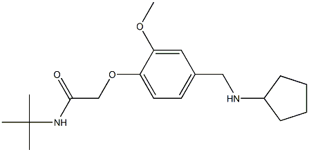 N-(tert-butyl)-2-{4-[(cyclopentylamino)methyl]-2-methoxyphenoxy}acetamide Struktur