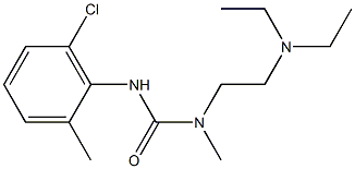 1-(6-Chloro-o-tolyl)-3-[2-(diethylamino)ethyl]-3-methylurea Struktur