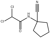 2,2-Dichloro-N-(1-cyano-cyclopentyl)-acetamide Struktur