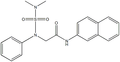 2-{[(dimethylamino)sulfonyl]anilino}-N-(2-naphthyl)acetamide Struktur