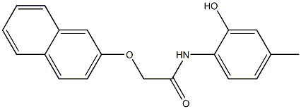 N-(2-hydroxy-4-methylphenyl)-2-(2-naphthyloxy)acetamide Struktur