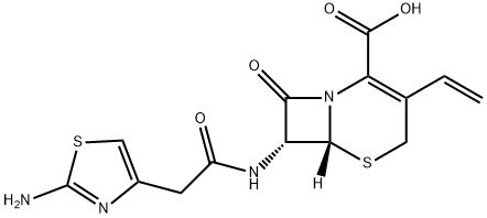 (6R-trans)-7-[[(2-AMino-4-thiazolyl)acetyl]aMino]-3-ethenyl-8-oxo-5-thia-1-azabicyclo[4.2.0]oct-2-ene-2-carboxylic Acid Struktur