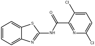 N-(1,3-benzothiazol-2-yl)-3,6-dichloropyridine-2-carboxamide Struktur