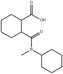 2-{[cyclohexyl(methyl)amino]carbonyl}cyclohexanecarboxylic acid Struktur