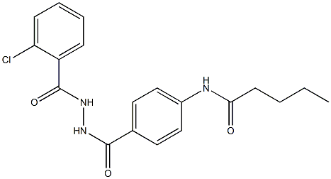 N-(4-{[2-(2-chlorobenzoyl)hydrazino]carbonyl}phenyl)pentanamide Struktur