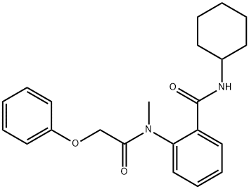 N-cyclohexyl-2-[methyl(2-phenoxyacetyl)amino]benzamide Struktur