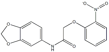 N-(1,3-benzodioxol-5-yl)-2-(2-nitrophenoxy)acetamide Struktur