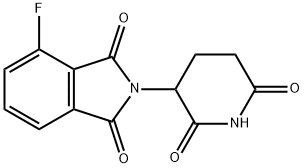 2-(2,6-dioxopiperidin-3-yl)-4-fluoroisoindoline-1,3-dione Struktur