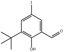 Benzaldehyde, 3-(1,1-dimethylethyl)-2-hydroxy-5-iodo- Struktur