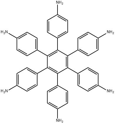 Hexakis(4-aminophenyl)benzene Struktur