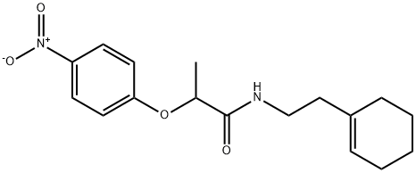 N-[2-(1-cyclohexen-1-yl)ethyl]-2-(4-nitrophenoxy)propanamide Struktur