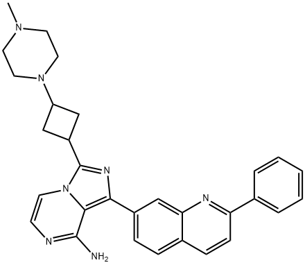 3-((1s,3s)-3-(4-Methylpiperazin-1-yl)cyclobutyl)-1-(2-phenylquinolin-7-yl)iMidazo[1,5-a]pyrazin-8-aMine Struktur