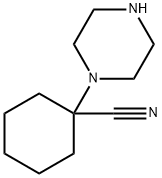 1-(piperazin-1-yl)cyclohexane-1-carbonitrile Struktur