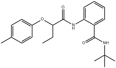 N-(tert-butyl)-2-{[2-(4-methylphenoxy)butanoyl]amino}benzamide Struktur