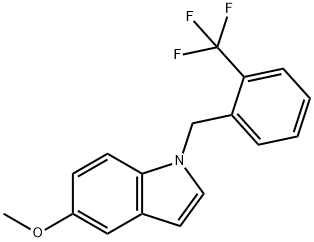 1-(2-(trifluoromethyl)benzyl)-5-methoxy-1H-indole Struktur