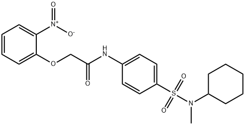 N-(4-{[cyclohexyl(methyl)amino]sulfonyl}phenyl)-2-(2-nitrophenoxy)acetamide Struktur