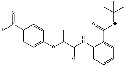 N-(tert-butyl)-2-{[2-(4-nitrophenoxy)propanoyl]amino}benzamide Struktur