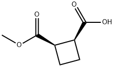 1,2-Cyclobutanedicarboxylic acid, 1-methyl ester, (1R,2S)- Struktur