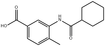 3-[(cyclohexylcarbonyl)amino]-4-methylbenzoic acid Struktur