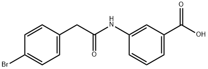 3-{[(4-bromophenyl)acetyl]amino}benzoic acid Struktur