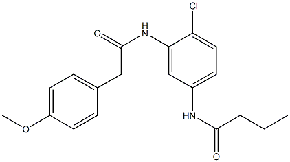 N-(4-chloro-3-{[2-(4-methoxyphenyl)acetyl]amino}phenyl)butanamide Struktur