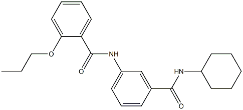 N-{3-[(cyclohexylamino)carbonyl]phenyl}-2-propoxybenzamide Struktur