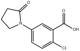 2-chloro-5-(2-oxopyrrolidin-1-yl)benzoic acid Struktur