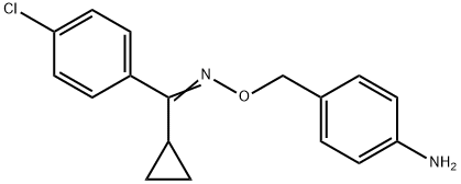 4-chlorophenyl cyclopropyl ketone O-(4-aminobenzyl)oxime Struktur