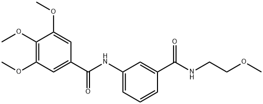 3,4,5-trimethoxy-N-(3-{[(2-methoxyethyl)amino]carbonyl}phenyl)benzamide Struktur