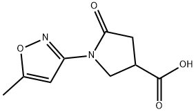 1-(5-methylisoxazol-3-yl)-5-oxopyrrolidine-3-carboxylic acid Struktur