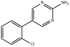 2-Amino-5-(2-chlorophenyl)pyrimidine Struktur