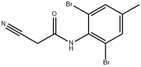 2-cyano-N-(2,6-dibromo-4-methylphenyl)acetamide Struktur