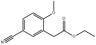 (5-Cyano-2-Methoxy-phenyl)-acetic acid ethyl ester Struktur