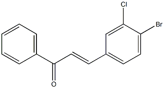 4Bromo-3-ChloroChalcone Struktur