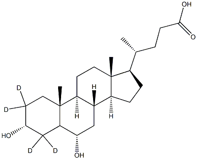 Hyodeoxycholic-2,2,4,4-D4 Acid Struktur