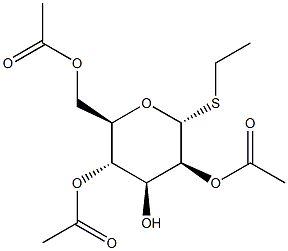 Ethyl2,4,6-tri-O-acetyl-a-D-thiomannopyranoside Struktur